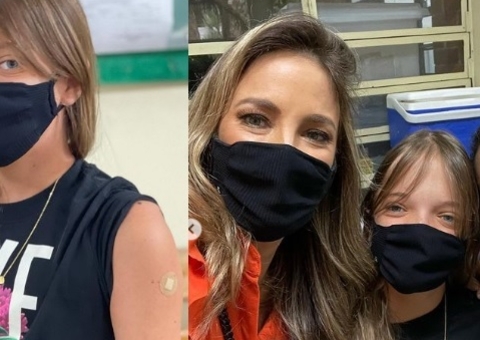 Filha de Ticiane Pinheiro, Rafa Justus toma vacina contra Covid-19 aos 12 anos