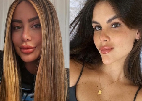 Rafaella Santos e Amanda Kimberly, mãe da 3ª filha de Neymar, curtem evento juntas