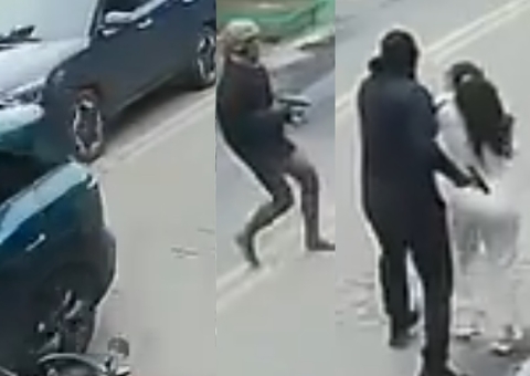 Vídeo: Bandidos trancam rua e roubam carro de ex-rainha da Beija-Flor