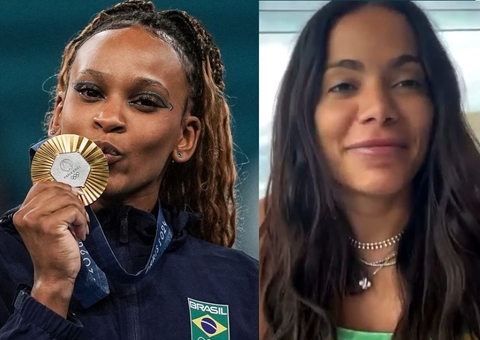 Anitta celebra medalha de ouro de Rebeca Andrade nas Olimpíadas