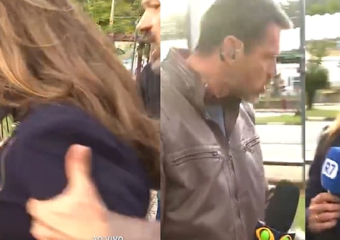Vídeo mostra novo ângulo de agressão de repórter da Band contra jornalista da Record