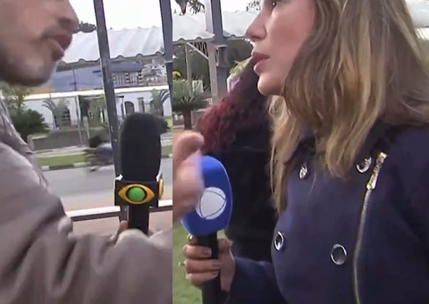 Repórteres da Band e Record batem boca após empurrão ao vivo: 'tá louca?'