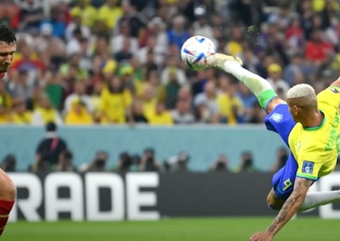 Gol de Richarlison contra a Sérvia é eleito o mais bonito da Copa