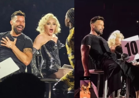 Ricky Martin é flagrado excitado em show de Madonna; vídeo