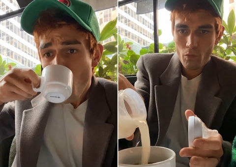 Ator de Riverdale divide opiniões ao beber café com leite materno 