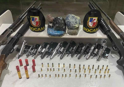 Rocam apreende arsenal de armas de membros de facção no Amazonas