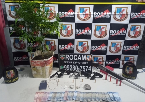 Dupla é presa com armas de fogo e pé de maconha no Amazonas 