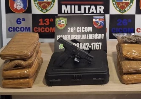 Polícia encontra pistola e mais de 7 Kg de drogas em condomínio no Tarumã