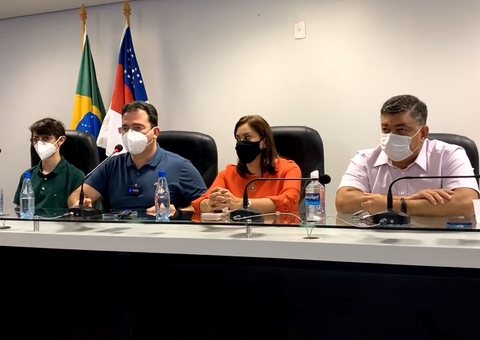 Amazonino Mendes, Wilker Barreto e Amon Mandel anunciam saída do Podemos