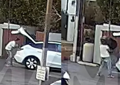 Filho de chefão de Hollywood é flagrado jogando suposto corpo em lixeira