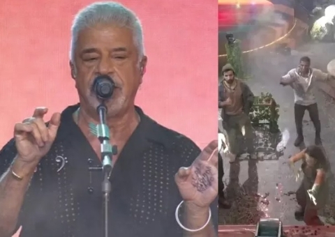 “Cola” na mão de Lulu Santos durante show no BBB chama atenção na web