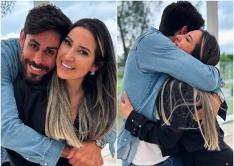 Cara de Sapato e Amanda posam abraçadinhos em reencontro e fãs piram