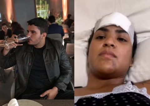 Suspeito ria enquanto espancava namorada grávida que se jogou de prédio