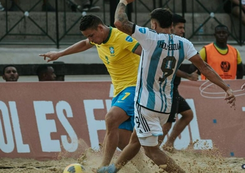 Brasil goleia Argentina na Copa América de beach soccer