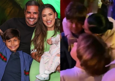 Simaria causa tensão ao chegar em festa do filho de Simone