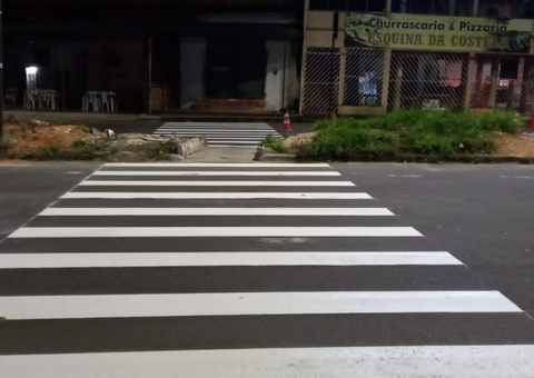 Avenida de Manaus recebe sinalização para garantir melhor fluidez no trânsito