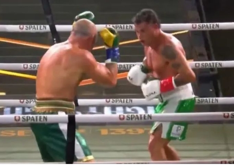 Luta entre Popó e Wanderlei Silva acaba em confusão dentro do ringue