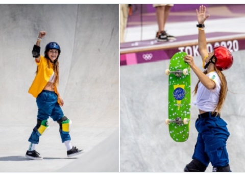 Dora e Yndiara estão na final na estreia do Skate Park em Tóquio