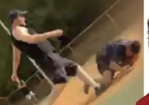 Homem espanca garoto de 14 anos por causa de assobio; Veja vídeo