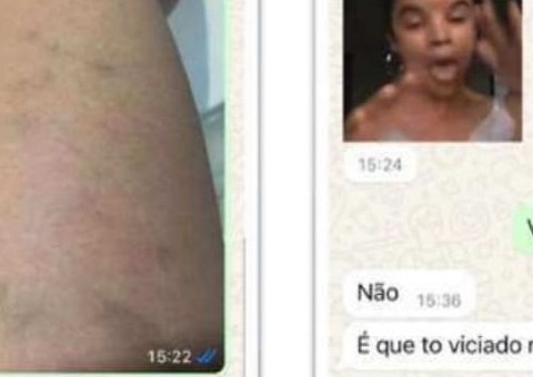 Prints: Cíntia Chagas disse à polícia que Lucas Bove apertava seus seios até machucar