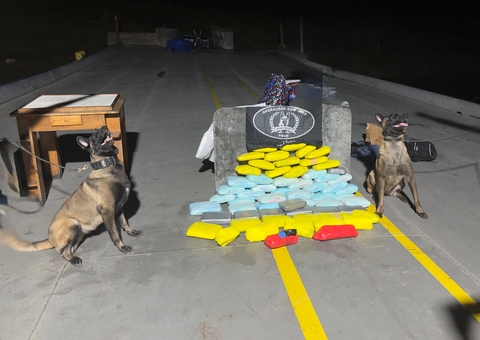 Dupla é presa com quase 80kg de drogas escondidos em caixas de bolacha em barco em Coari