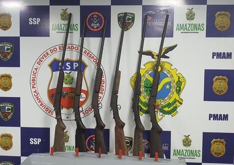 Seis espingardas são apreendidas durante operação contra 'piratas' em Coari