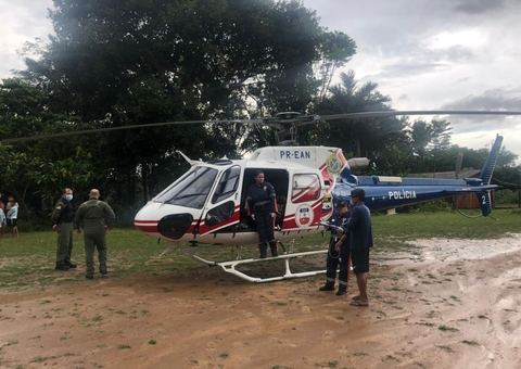 Idoso é levado de helicóptero ao 28 de Agosto após infarto em Novo Airão