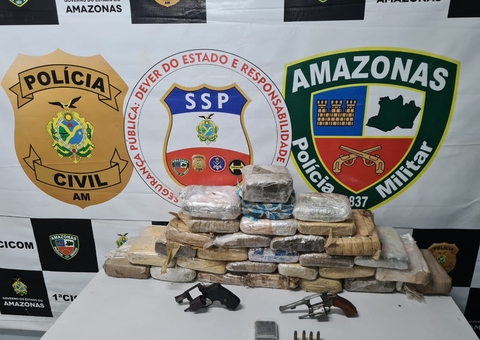 Homem é preso com armas e 30 kg de maconha em Manaus