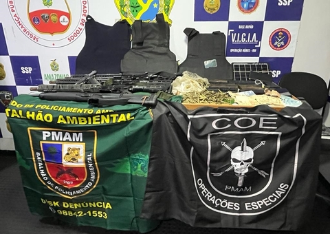 Armas de guerra transportadas em canoa são apreendidas no Amazonas