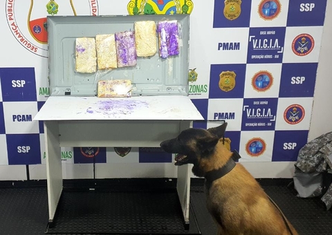 PM apreende drogas em TV e captura dois foragidos da Justiça no Amazonas