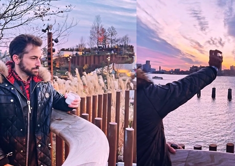 Vídeo: Thales Bretas joga cinzas de Paulo Gustavo em rio de Nova York