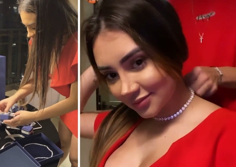 Funkeira Tainá choca com presentes do namorado Loud Victor:‘a loja inteira'