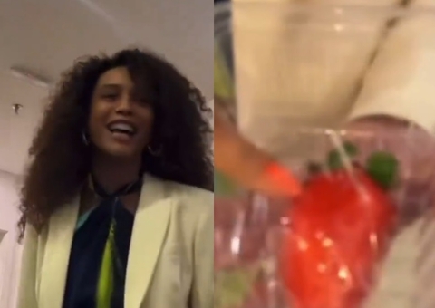 Taís Araújo se recusa a comer morango do amor nos bastidores de Vale Tudo; vídeo