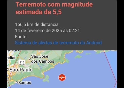Google envia alerta falso sobre terremoto no Brasil e gera preocupação