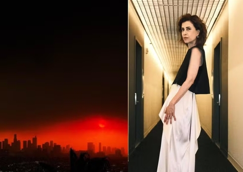 Fernanda Torres deixa Los Angeles em meio a incêndio assustador