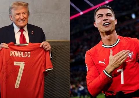 Cristiano Ronaldo envia camisa autografada com pedido de paz a Donald Trump