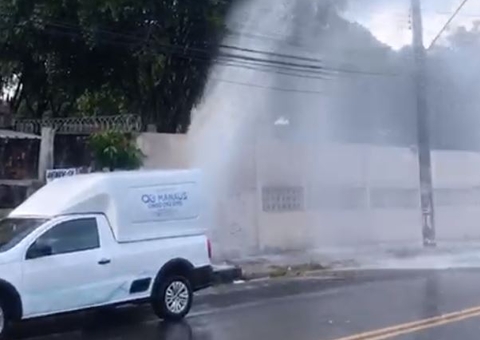 Moradores ficam sem água após tubulação romper na Cidade Nova