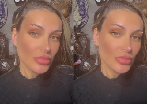Andressa Urach coloca piercing genital após língua de cobra: 'doeu'