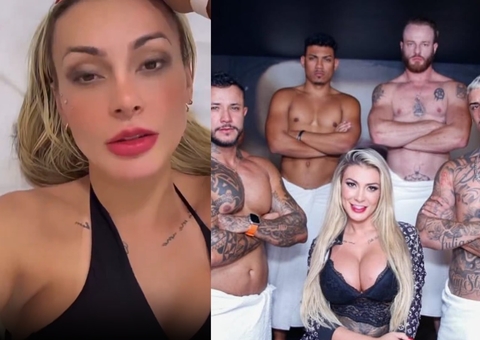 Andressa Urach vai para o hospital após cena de sexo com 8 homens
