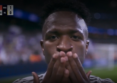 Beijo para Virgínia? Saiba o que Vini Jr. disse ao marcar gol pelo Real Madrid; vídeo