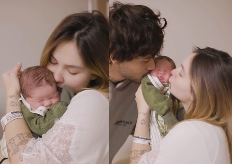 Virgínia encanta com vídeo de filhas conhecendo o caçula, José Leonardo