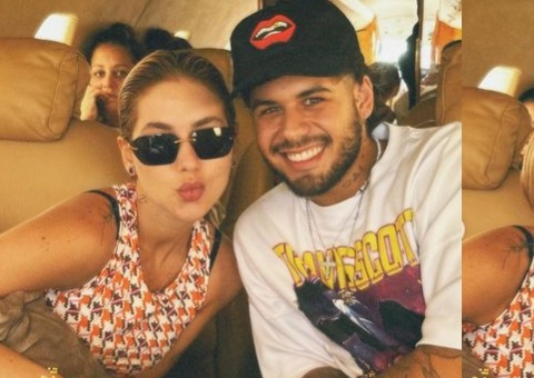 Virginia e Zé Felipe chegam de jatinho para show no Sou Manaus: 'pense num calor'