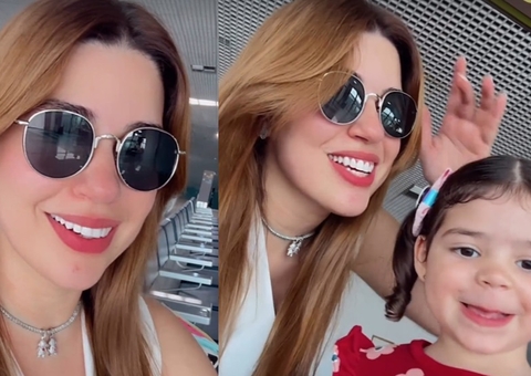 Após separação, Vivian Amorim leva filha de Manaus a São Paulo para ver o pai