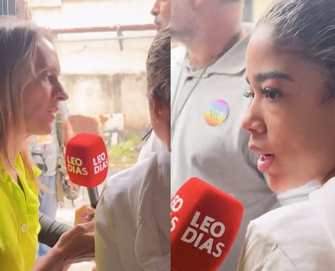 Esposa de Poze do Rodo empurra repórter durante cobertura de prisão