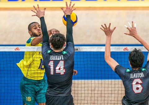 Brasil reage, mas perde para Japão no tie-break na Liga das Nações de vôlei