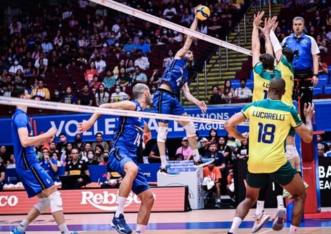 Brasil perde de virada para Itália no vôlei masculino da Liga das Nações