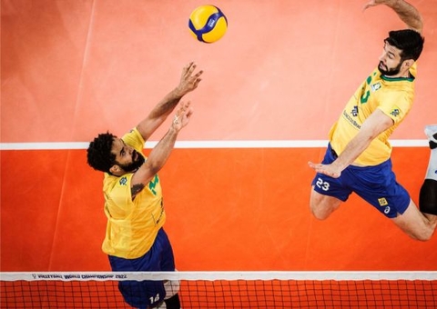 Brasil vence Catar e continua 100% no Mundial de vôlei masculino
