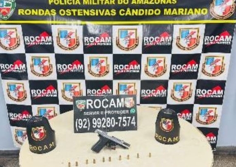 Foragido por homicídio é preso ao ser flagrado com pistola no Coroado