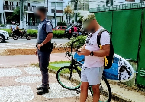 Capitão da PM é multado ao ser flagrado sem máscara em calçadão