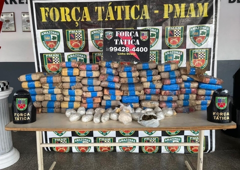 Polícia apreende 100 kg de drogas escondidos em buraco, em Manaus; Vídeo